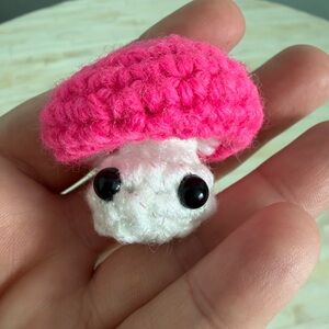 Hot Pink and Sparkle White Popping Mushrooms